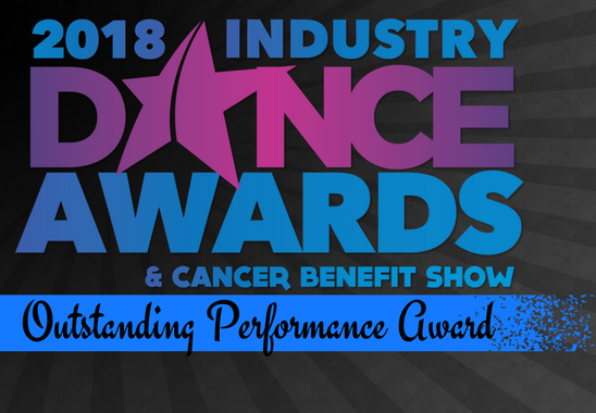 2018 Industry Dance Awards and Cancer Benefit Show Outstanding Performance Award Banner