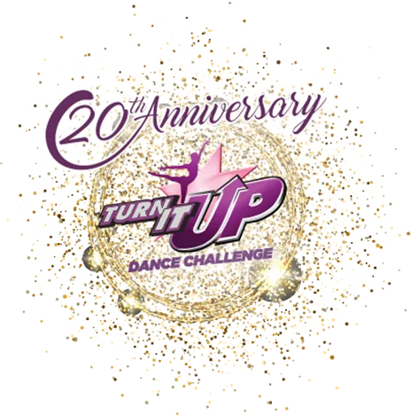 Turn It Up Dance Challenge 20th Anniversary Logo